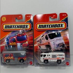 Matchbox Blaze Blaster III & Blaze Buster II Diecast Lot – New in Package